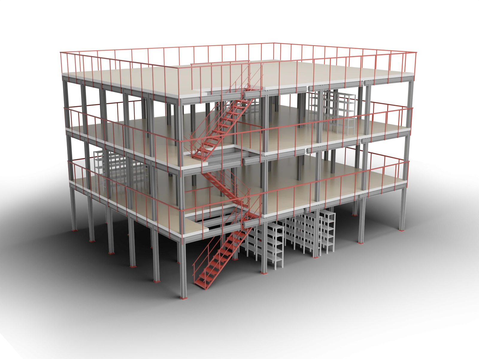 Мезонин на колоннах (платформенный)