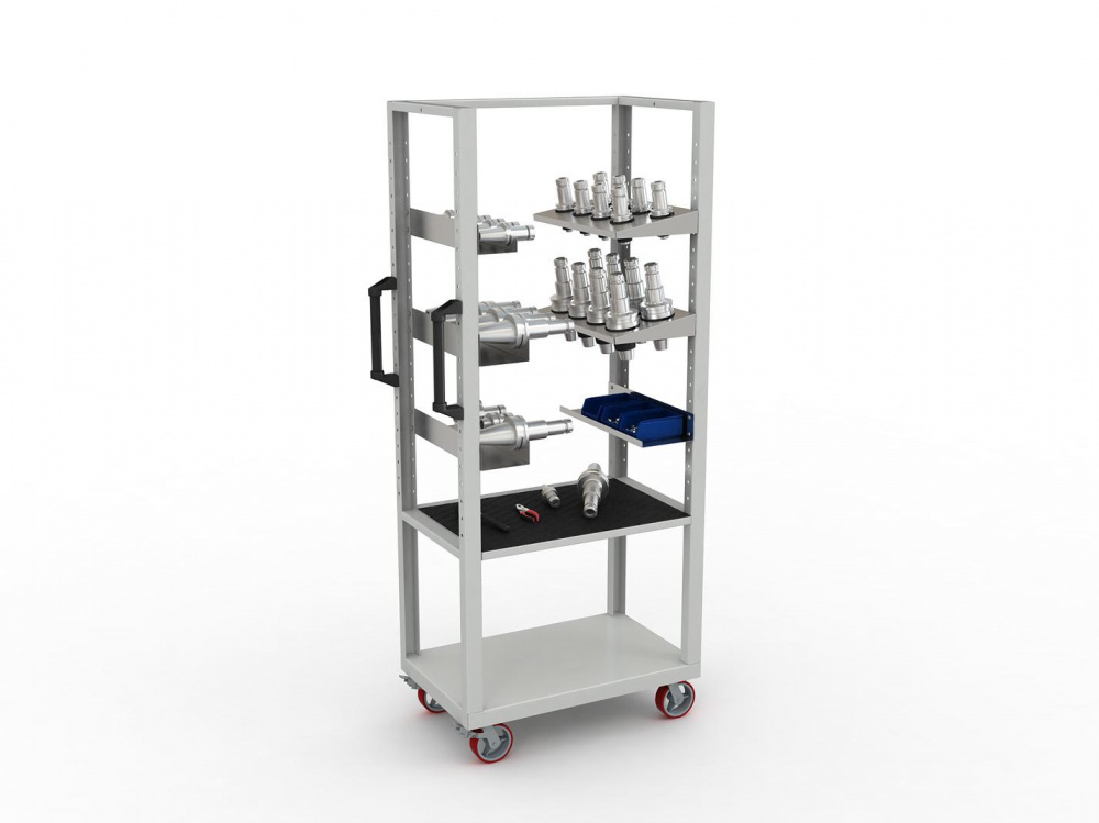 Тележка для инструмента к станкам с ЧПУ CAR-TOOL TV-1.2 (открытая)