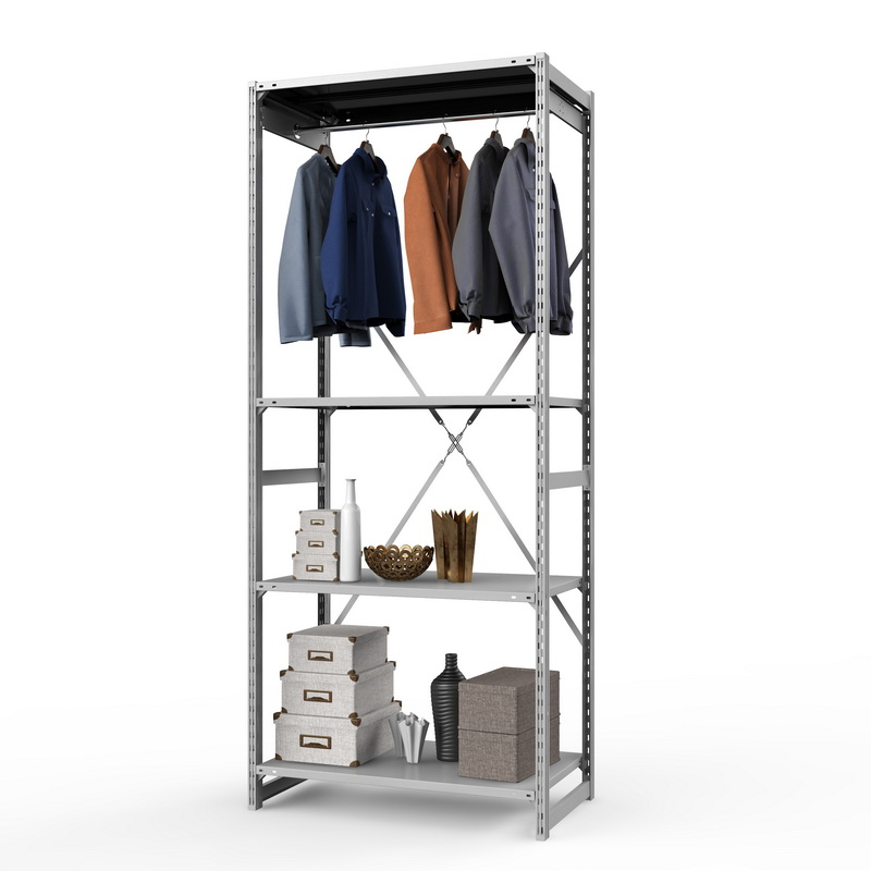 Стеллаж металлический для одежды ТСУ Универсал, 2500х1000х500 мм. полки: метал. 4 шт.