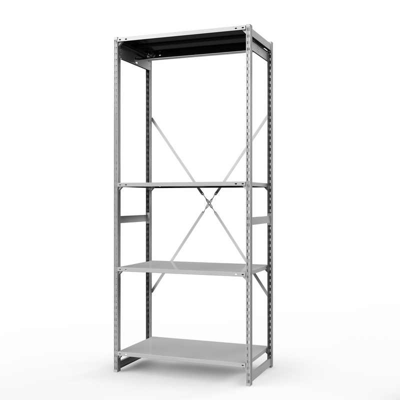 Стеллаж металлический для одежды ТСУ Универсал, 2500х1000х600 мм. полки: метал. усил. 4 шт.