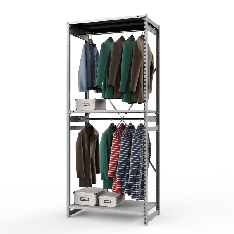 Стеллаж металлический для одежды ТСУ Универсал, 2500х1000х600 мм. полки: метал. усил. 3 шт.