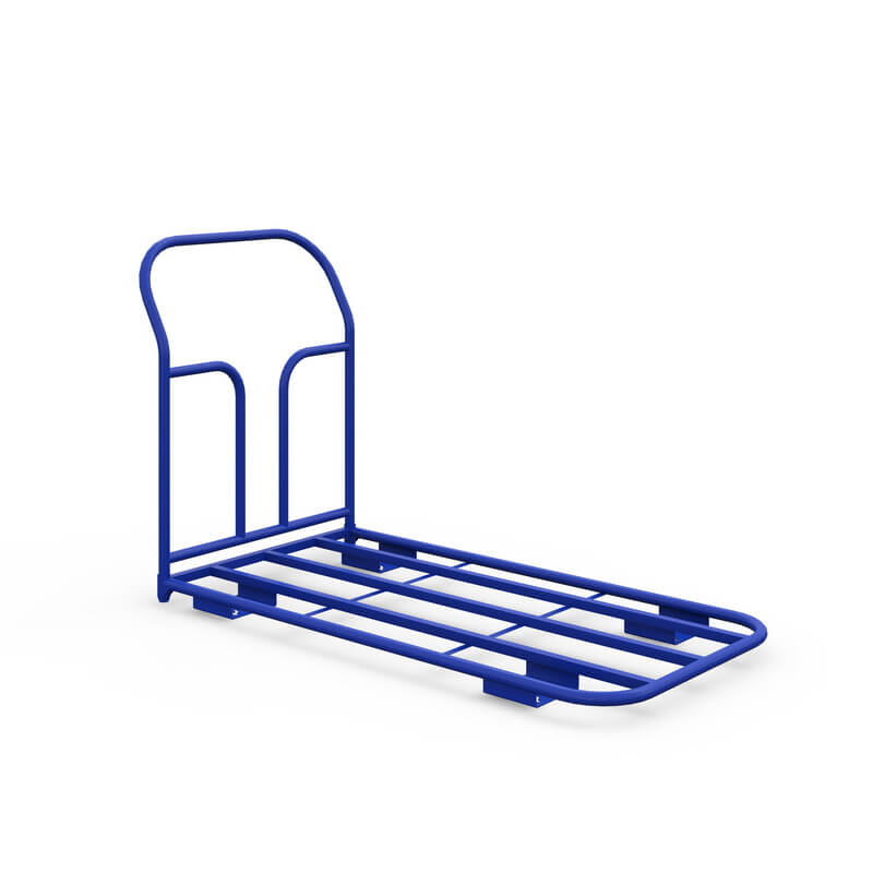 Тележка платформенная каркасная ТК 10 (г/п 300 кг, 1800x800 мм, колеса черная резина 125 мм)