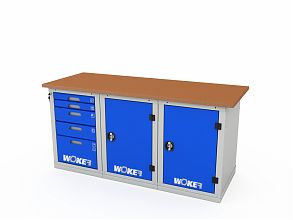 Верстак трехтумбовый WOKER PRO 3511.1800