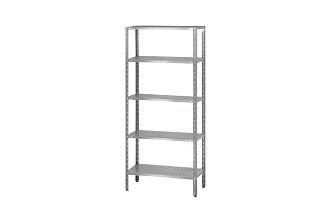 Стеллаж полочный СПЛн - 1500x400x2000 Norma Inox (полка перфорация 5 шт.)