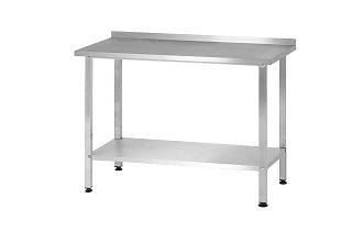Стол производственный СПРп - 1800x700x860 Profi Inox, борт (полка сплошная)