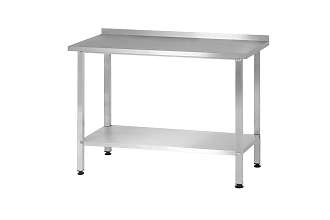 Стол производственный СПРп - 1500x700x860 Profi Inox, борт (полка сплошная)