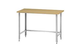 Стол кондитерский СПРн - 1200x600x860 Norma Inox, бук/40 (полка-обвязка разборная, ножка угловая)