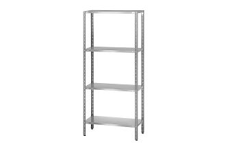 Стеллаж полочный СПЛн - 600x500x2000 Norma Inox (полка сплошная 4 шт.)