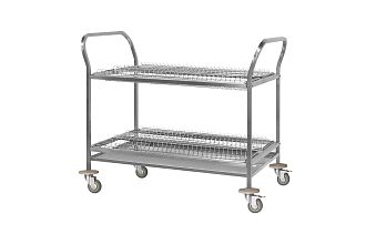 Тележка для сушки посуды ТДПп - 900x600x1060 Profi Inox, 3 уровня - стаканы/тарелки/тарелки