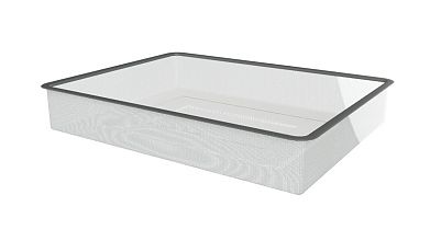 Корзина мелкосетчатая 535х410х85 (Серебристый)