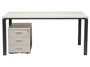 Стол NT 140X70 белое дерево/серый