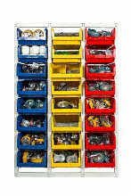 Стеллаж с направляющими стационарный CP-4, 1 основная и 2 дополнительные