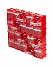 Короб откидной F-70-1А, 70х51х75мм, красный, прозрачный