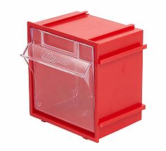 Короб откидной F-70-1А, 70х51х75мм, красный, прозрачный