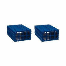 Пластиковый короб Стелла-техник С-501-А-2К-синий-прозрачный, 212х328х126 мм, комплект 2 шт.