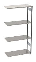 Стеллаж S90 2480х1000х500, 4 полки, осн. секция