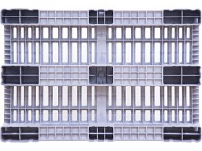 Паллет 1200x800х150 перфорированный (версия 2), на 3-х полозьях (TR 1208-3)
