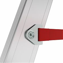 Индустриальная двухсторонняя алюминиевая стремянка с развальцованными ступенями NV5120.5