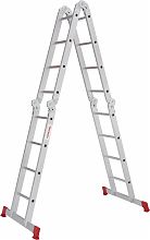 Лестница-трансформер алюминиевая с помостом, ширина 340 мм NV2330.5
