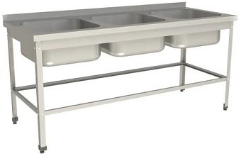 Стол производственный СПЛР 1800х800х860 (с пристенным бортом)