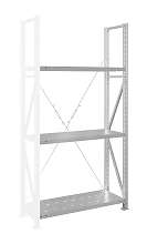Стеллаж MS U 300x120x80/3 (Нагрузка на полку 300, перфорированная) ДС