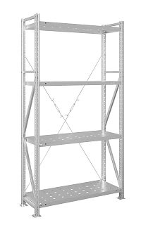 Стеллаж MS U 200x70x60/4 (Нагрузка на полку 300, перфорированная)